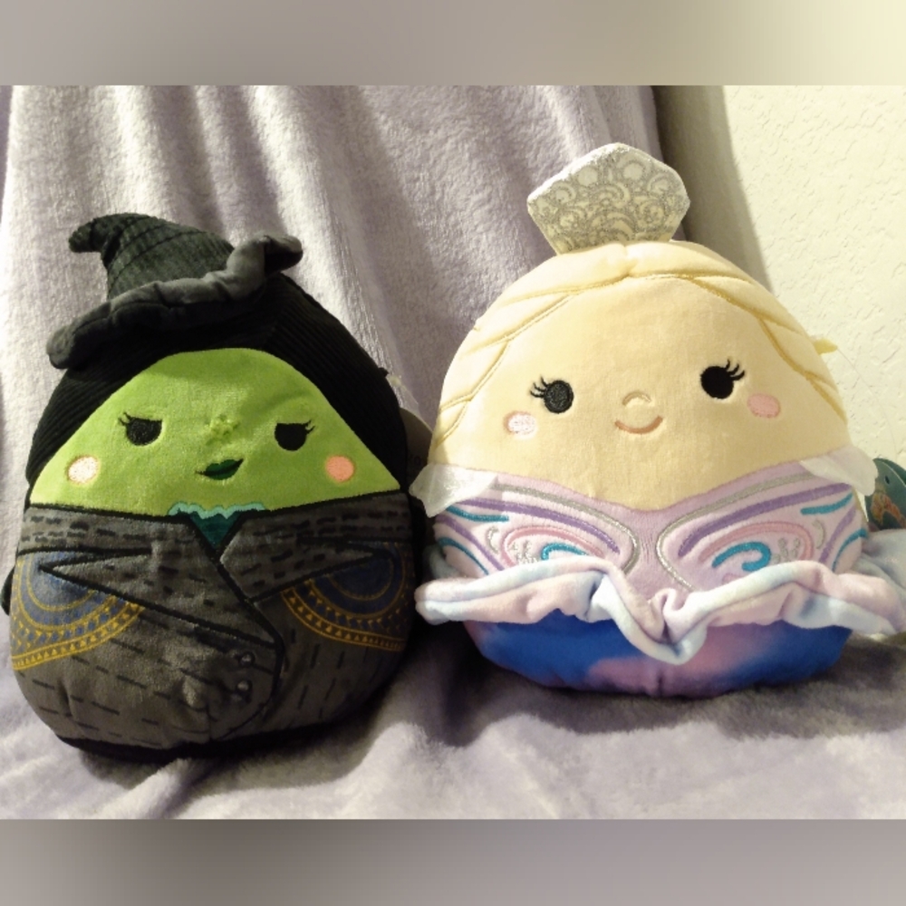 Wicked For Good Squishmallows 8" Glinda Squishmallow Elphaba Squishmallow Set